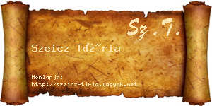 Szeicz Tíria névjegykártya